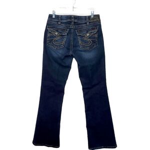 Silver Vintage Y2K Suki Surplus Bootcut Button Fold Pocket Jeans w30/L32